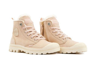 Pampa Hi Zip Wl Warm Sand - Scarpe Stringate Profilo Alto Donna Beige PAS95982-271-M  PALLADIUM 