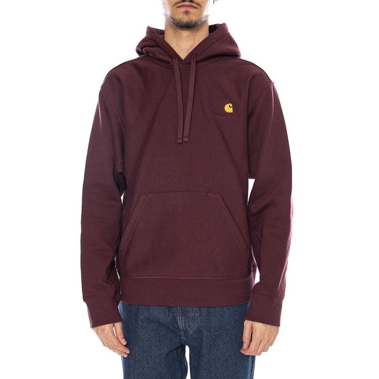Hooded American Script Sweat Rondo - Felpa con Cappuccio Uomo Bordeaux I028279.33KXX  CARHARTT WIP 