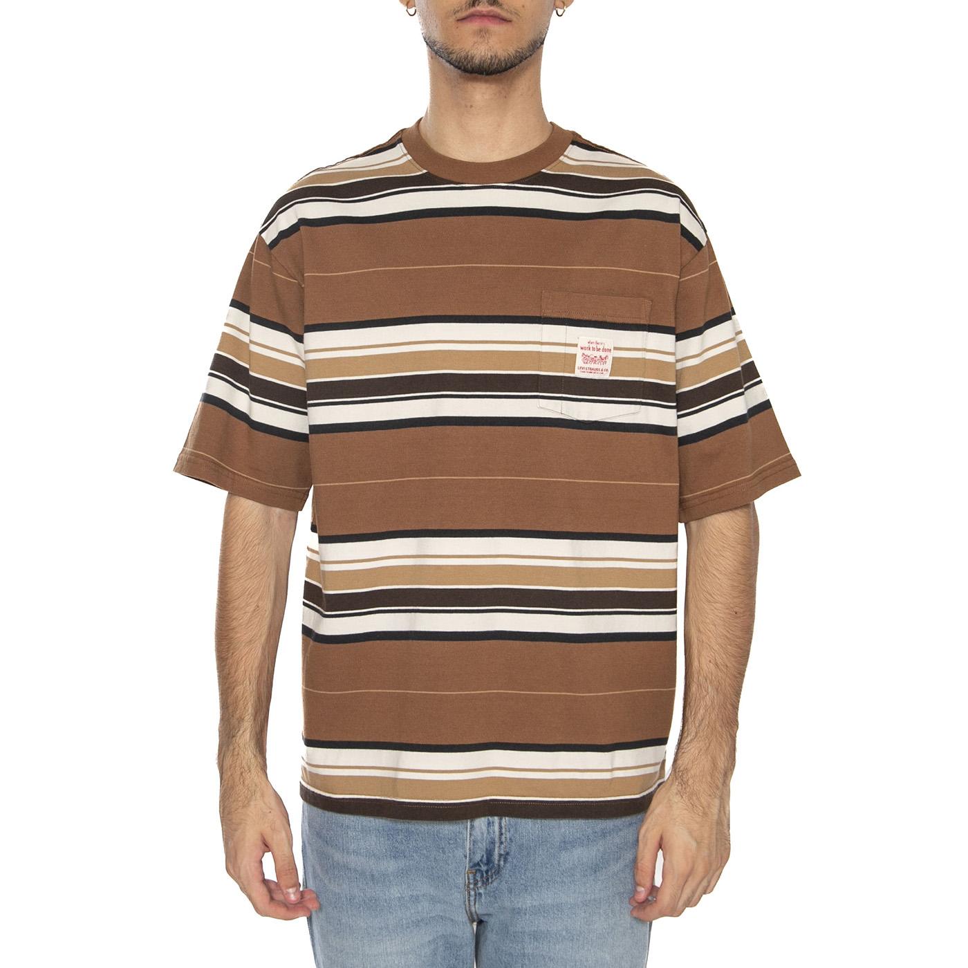 SS Workwear Tee Wild Frontier Printed ST Brown - Maglietta Girocollo Uomo Multicolore A5850-0019 . LEVIS 
