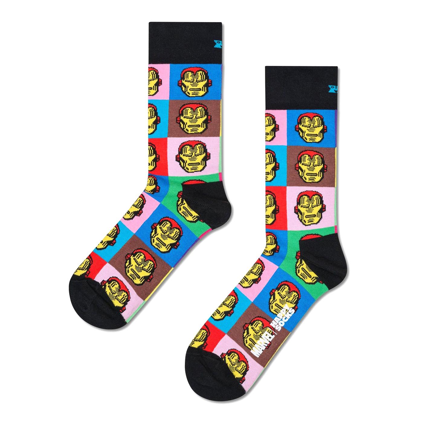 Marvel Iron Man Sock -- Calzini Uomo Multicolore P003585 BLACK HAPPY SOCKS 