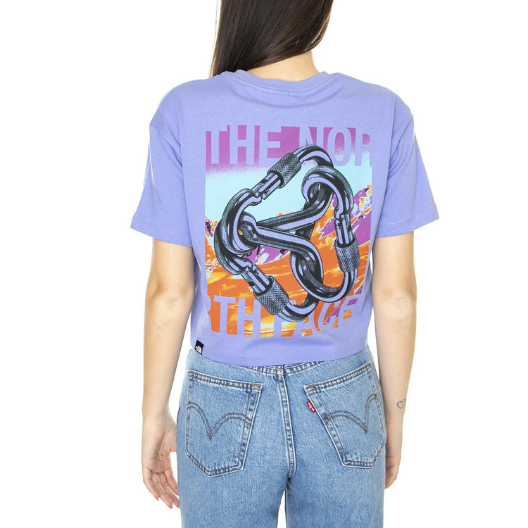 W Graphic T-Shirt 2 Eu Deep Periwinkle - Maglietta Girocollo Donna Viola NF0A83HPN121  THE NORTH FACE 