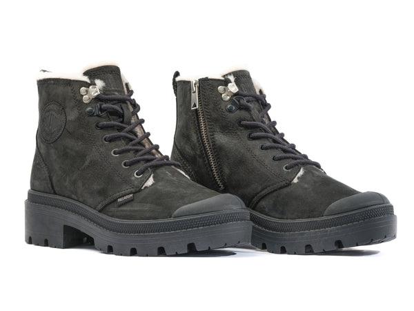 Pallabase Nbk Zip Wl Black - Scarpe Stringate Profilo Alto Donna Nere PAS98867-008-M  PALLADIUM 