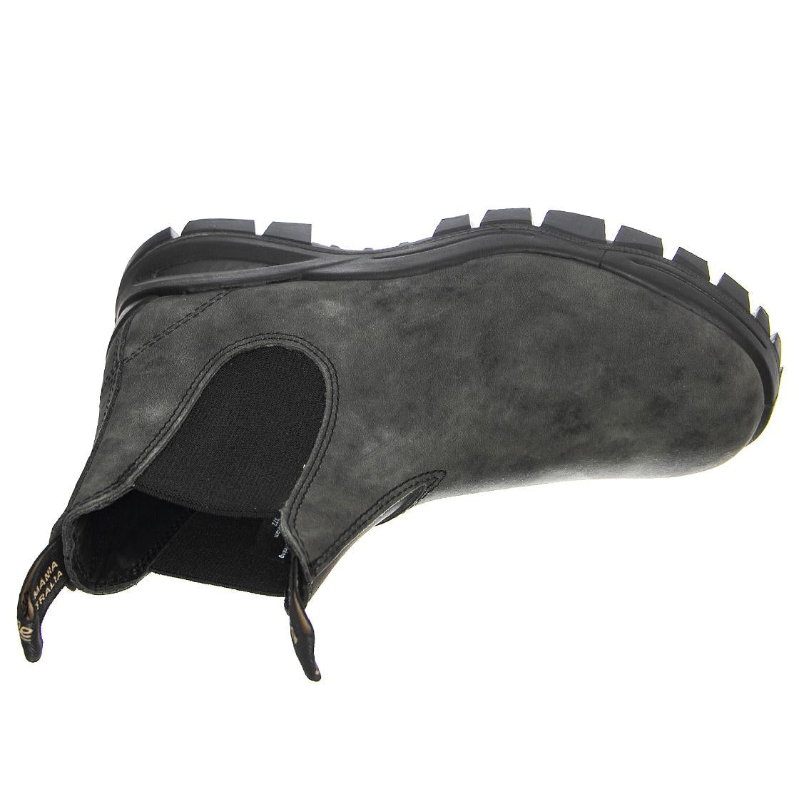 2238 Rustic Black Leather Rustic Black & Black - Stivaletti Profilo alla Caviglia Uomo Grigi 2238 RUSTIC BLACK LEATHER-FW22  BLUNDSTONE 