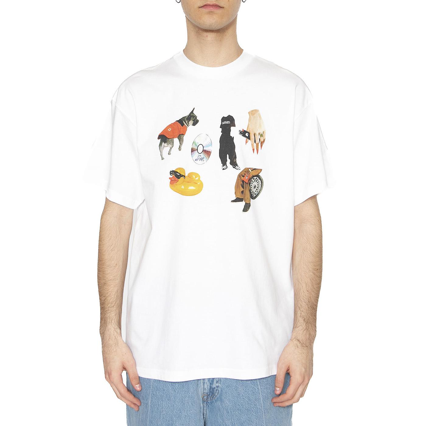 S/S Jacob Rochester T-Shirt White - Maglietta Girocollo Uomo Bianca I034780.02XX  CARHARTT WIP 