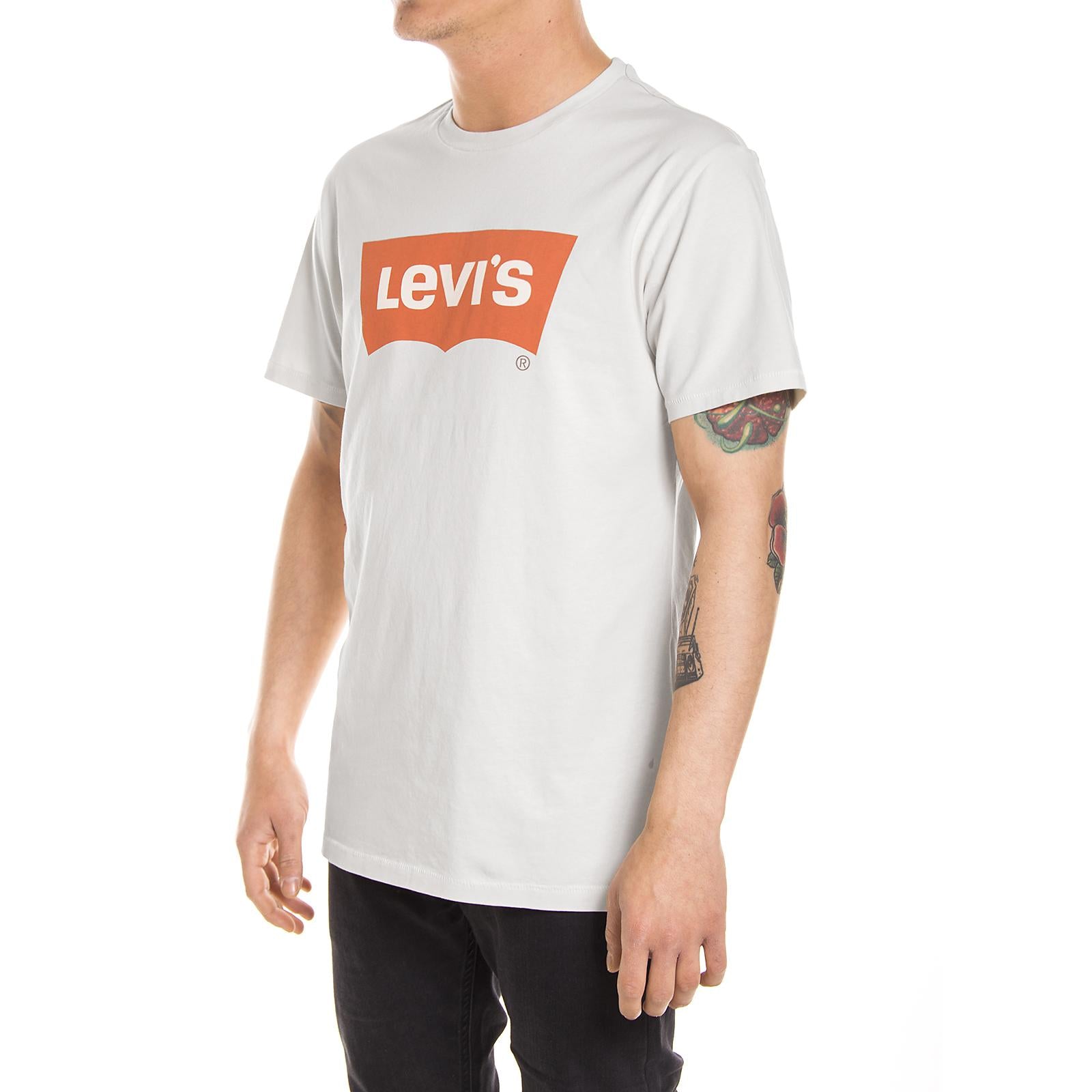 ORANGE TAB HOUSEMARK TEE CHALKY WHITE 22489-0047  LEVIS 