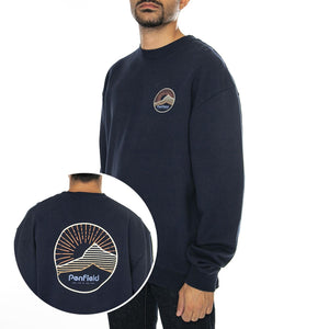 Circle Mountain LB Sweatshirt Navy Balzer - Felpa Girocollo Uomo Blu PFD0498-203  PENFIELD 
