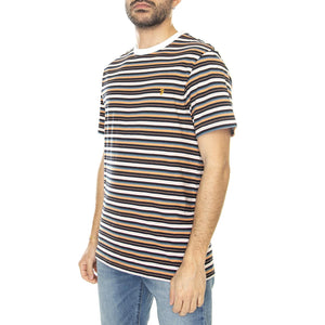Zephir Multi Stripe SS Tee - Maglietta Girocollo Uomo Multicolore F4KSD008-814  FARAH 