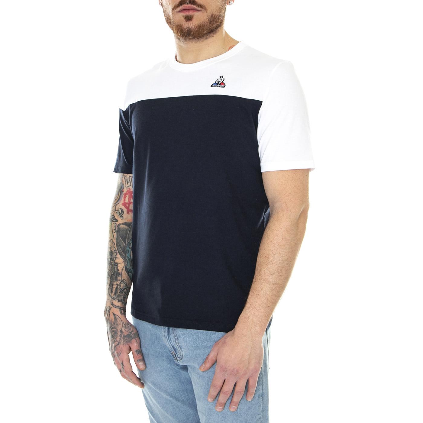 BAT Tee SS N°3 M Sky Captain / New Optical - Maglietta Girocollo Uomo Bianca / Nera 2310518-sky captain/new optical white  LE COQ SPORTIF 