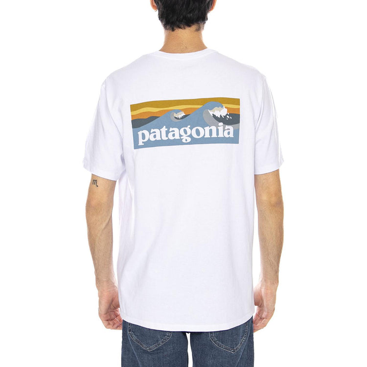 M's Boardshort Logo Pocket Responsibili-Tee White - Maglietta Girocollo Uomo Bianca 37655 WHI PATAGONIA 