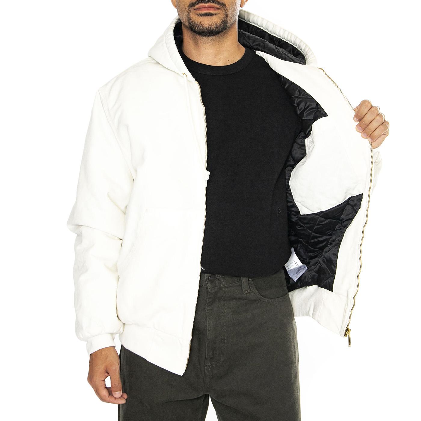 OG Active Jacket Wax rinsed - Giacca con Cappuccio Uomo Bianca I027360.D602  CARHARTT WIP 