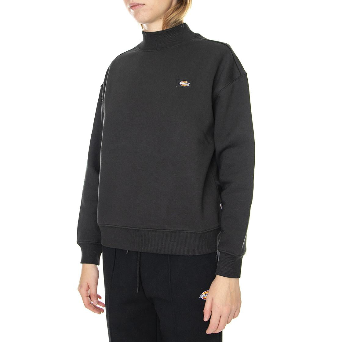 Oakport High Neck Sweat Black - Felpa Mezzo Collo Donna Nera DK0A4XD5BLK1  DICKIES 