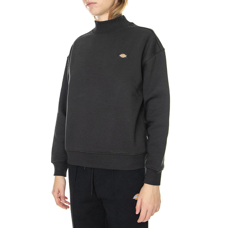 Oakport High Neck Sweat Black - Felpa Mezzo Collo Donna Nera DK0A4XD5BLK1  DICKIES 