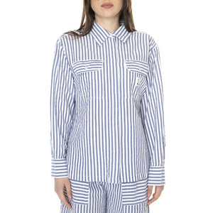 W' Elena Shirt SS Matching Sets Light Blue Multi - Camicia Donna Blu / Multicolore 281200120-LBL  OBEY 