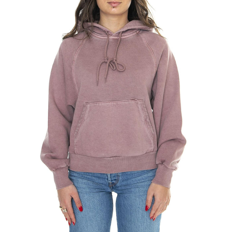 W' Hooded Taos Sweat Daphne /garment dyed - Felpa con Cappuccio Donna Rosa I032920.1XFGD  CARHARTT WIP 