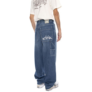 Baggy T. Denim Blue Lav Used Chiaro - Pantaloni Denim Jeans Uomo Blu R.BIANCO-L-DNMB-660 . BLUESKIN 