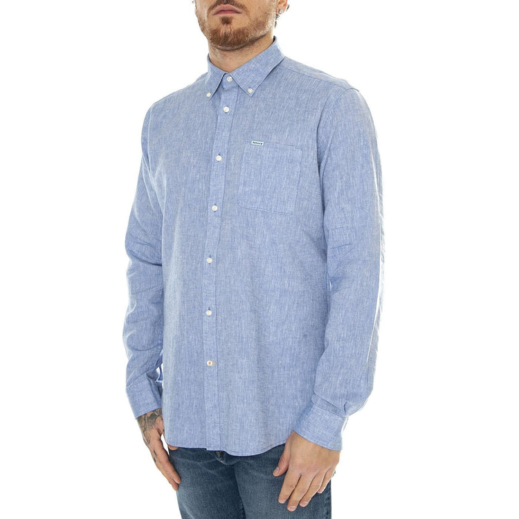 Nelson Tailored Shirt Blue - Camicia Uomo Blu SS24-MSH5090-BL33  BARBOUR 