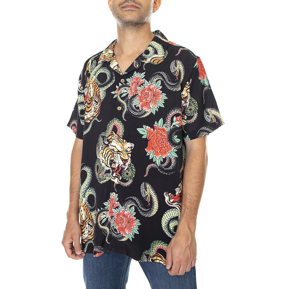 Tigersnake - Camicia Maniche Corte Uomo Multicolore SHT0044  DOOMSDAY 