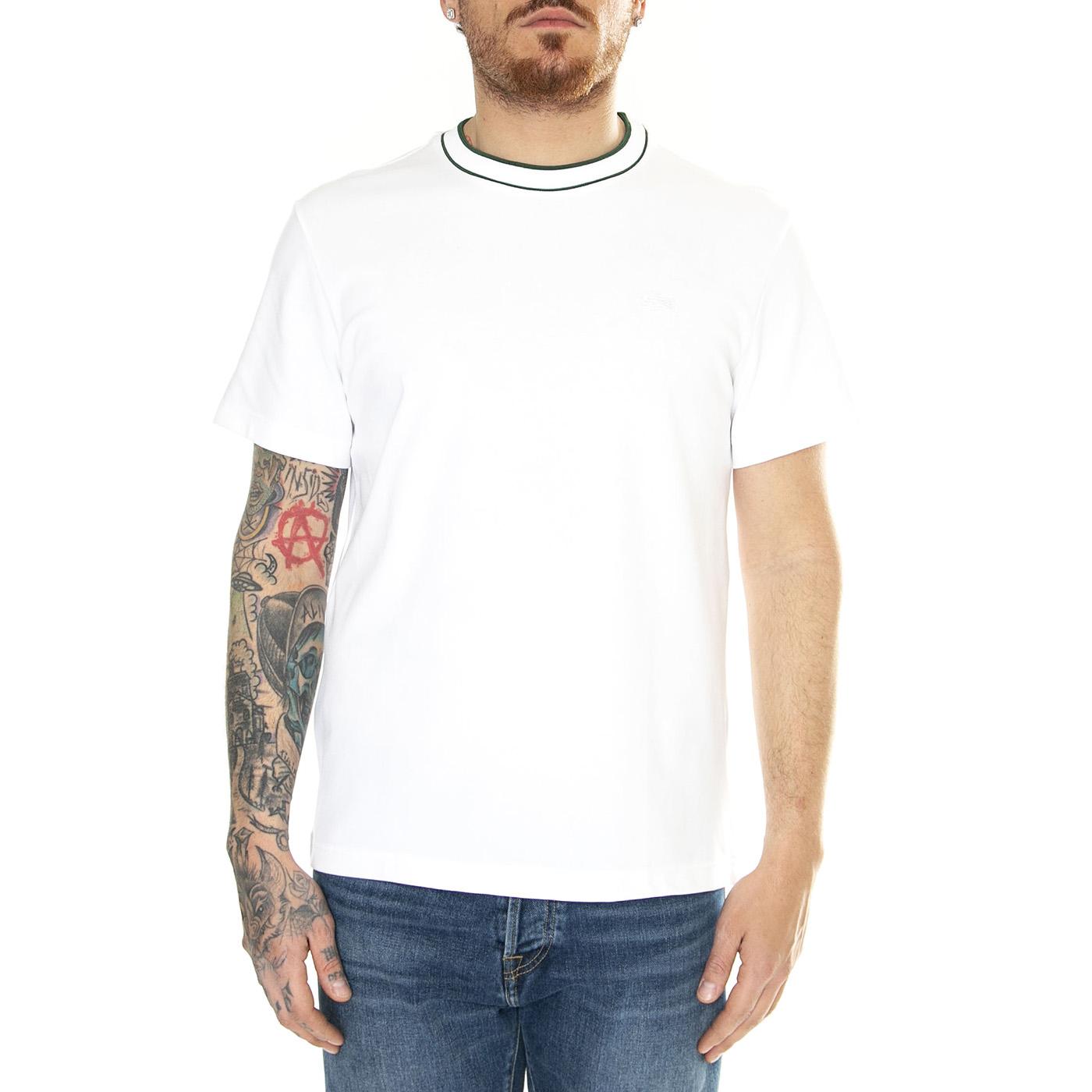 T-Shirt 001 White - Maglietta Girocollo Uomo Bianca TH8174-001  LACOSTE 