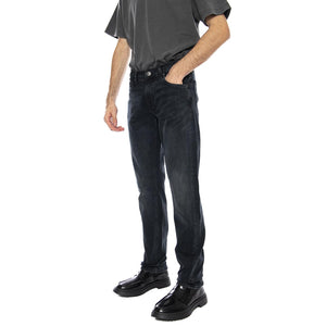 Daren Zip Fly Blue Matter Black Denim Jeans - Pantaloni Denim Jeans Uomo Neri 112371297  LEE 