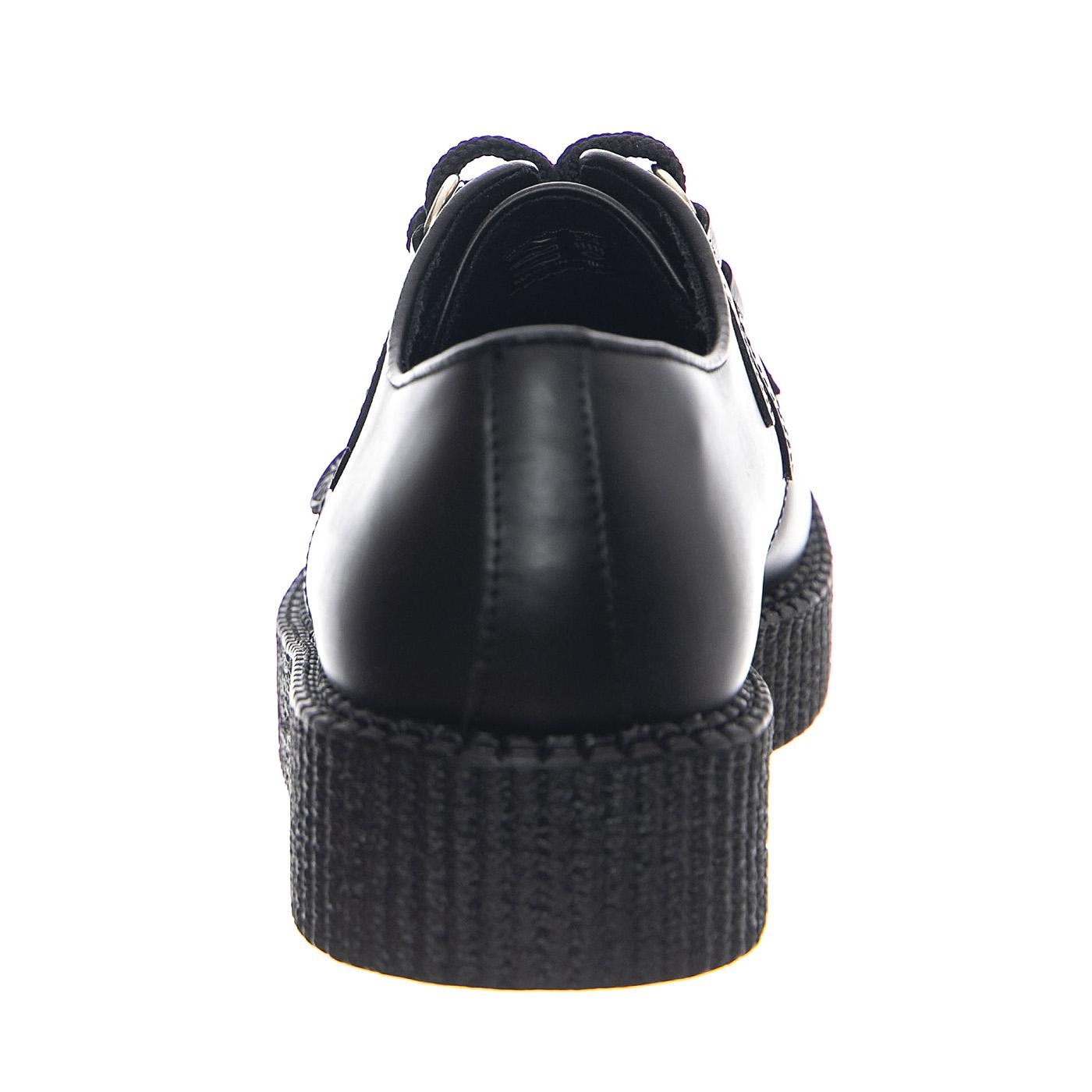 Wulfrun Shoes Black Leather - Scarpe Stringate Profilo Basso Uomo / Donna Nere UDSUM-C010X-BKL  UNDERGROUND 