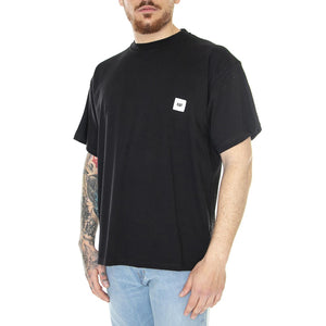 Oversized Cat Label T-Shirt Black - Maglietta Girocollo Uomo Nera 6010078-10158  CAT 