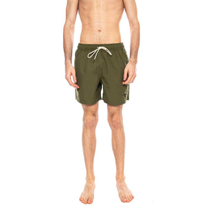 STAPLE LOGO 5 SWIM SHORTS Olive - Costume da bagno uomo verde oliva MSW0064 OL51 BARBOUR 