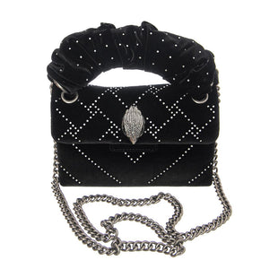 Kensington Velvet Mini - Borsa a Tracolla in Velluto Nero KGA3614309609-09  KURT GEIGER 