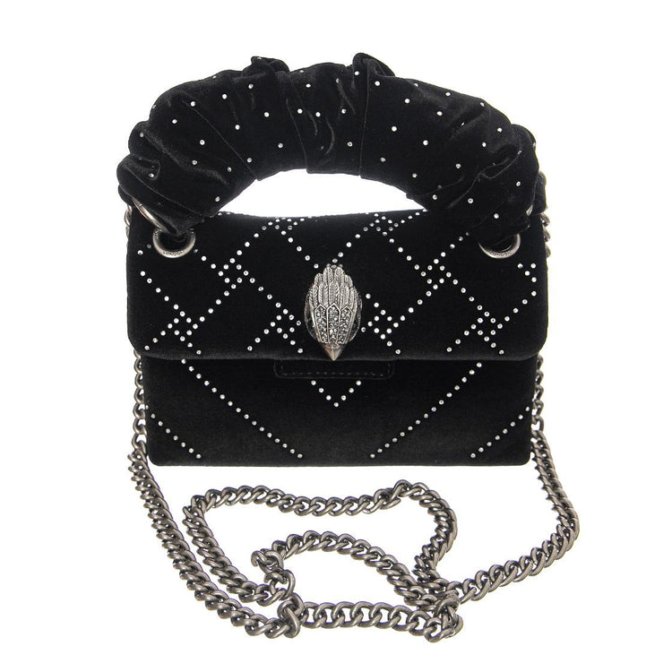 Kensington Velvet Mini - Borsa a Tracolla in Velluto Nero KGA3614309609-09  KURT GEIGER 