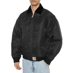 Santa Fe Alumni Jacket Black / Scarlet - Goacca Uomo Ner I035147.31YXX  CARHARTT WIP 