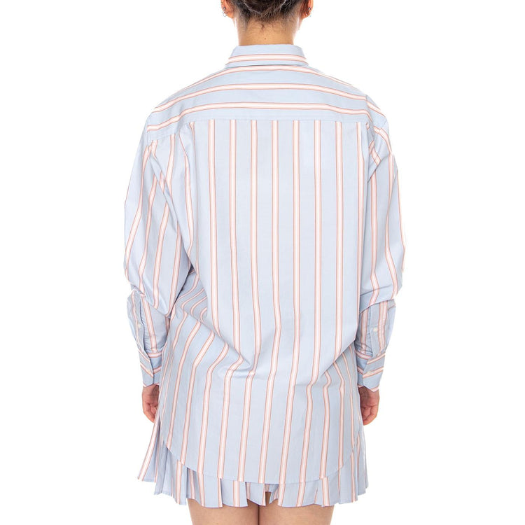 CAMICIA M/L BLU MULTICOLOR - Camicia Donna Blu CF1054 48C LACOSTE 