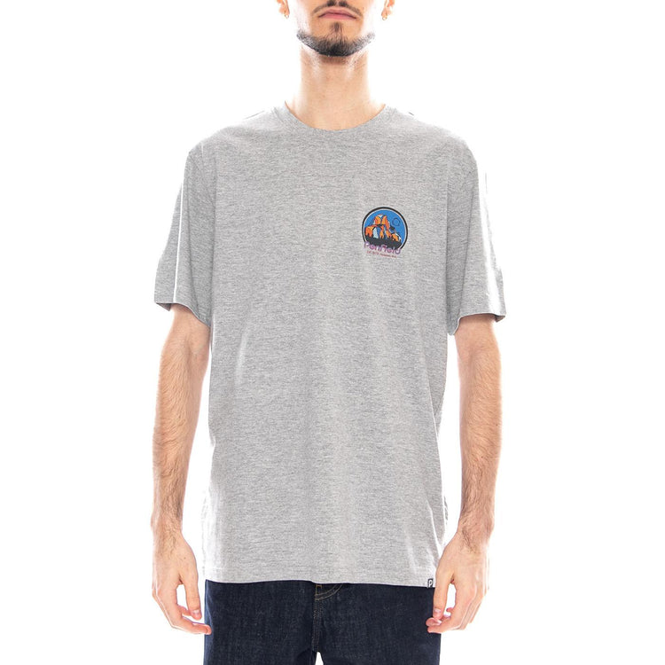 Penfield Yosemite Circle Back Vintage Grey Heather - Maglietta Girocollo Uomo Grigia PFD0165-G59 . PENFIELD 