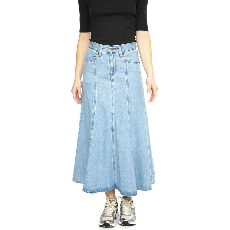 Fit And Flare Skirt Med Indigo Flat Finish - Gonna Denim Jeans Blu A8730-0001  LEVIS 