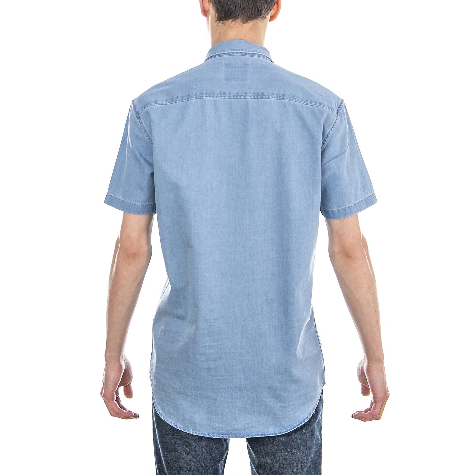 Aleksander Ss Shirt - Light Blue - Camicia Maniche Corte Uomo Blu 161590413-1001  MINIMUM 