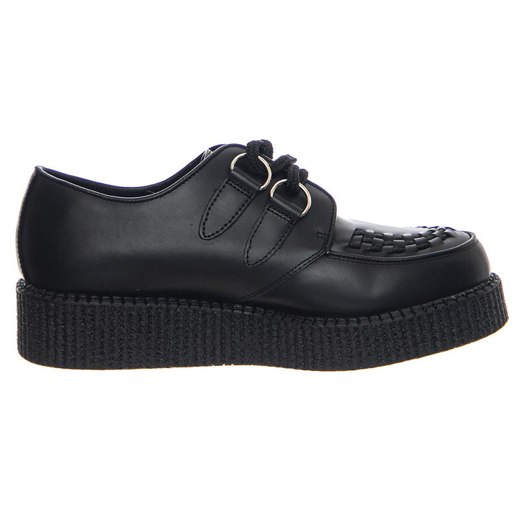 Wulfrun Shoes Black Leather - Scarpe Stringate Profilo Basso Uomo / Donna Nere UDSUM-C010X-BKL  UNDERGROUND 