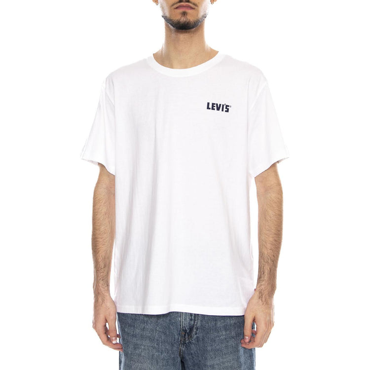 SS Relaxed Fit Tee - Coastal Creative Fresh And Smooth Pumice Stone - Maglietta Girocollo Uomo Bianca con Stampa 16143 2447 LEVIS 