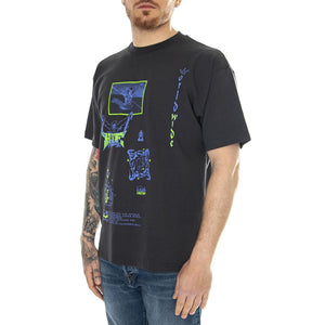 Zine S/S Washed Tee Washed Black - Maglietta Girocollo Uomo Nera TS02172-WABLK  HUF 