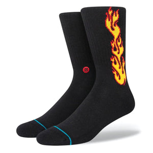 Flammed Black Socks - Calzini Neri A556D22FLA  STANCE 