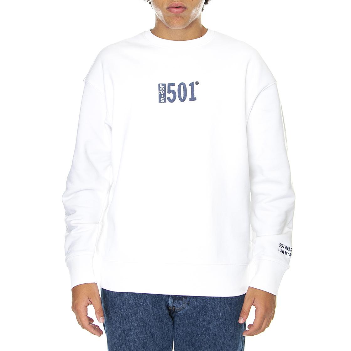 Relaxd Graphic Crew 501 - Felpa Girocollo Uomo Bianca 38712-0056  LEVIS 