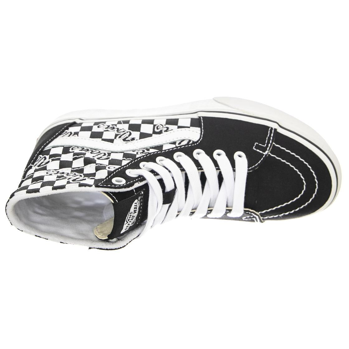 UA SK8-Hi Tapered Stackfo Black / White - Scarpe Stringate Profilo Alto Donna Nere / Checkerboard / Multicolore VN0A5JMK6BT1  VANS 