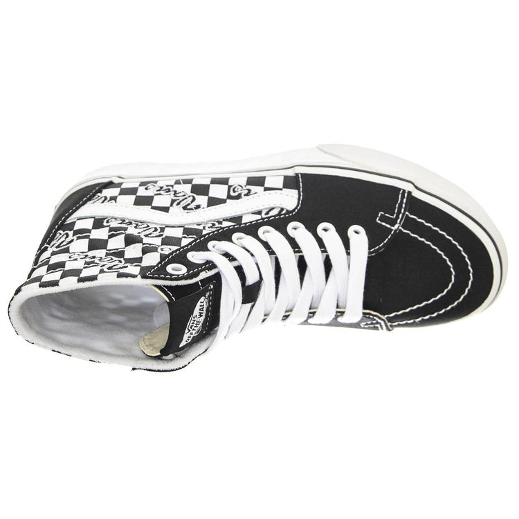 UA SK8-Hi Tapered Stackfo Black / White - Scarpe Stringate Profilo Alto Donna Nere / Checkerboard / Multicolore VN0A5JMK6BT1  VANS 