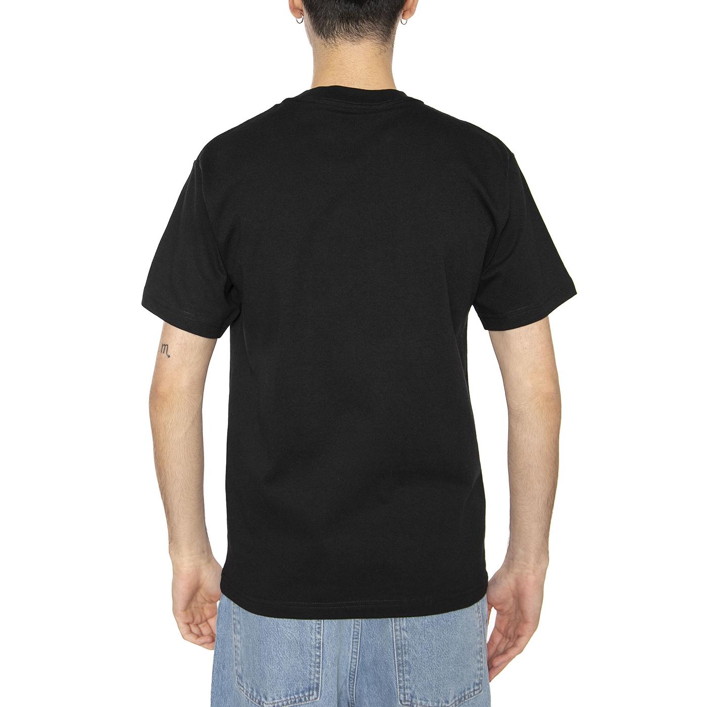 Huf Set Box Logo S/S Pocket Tee Black - Maglietta Girocollo Uomo Nera TS02419-BLACK  HUF 