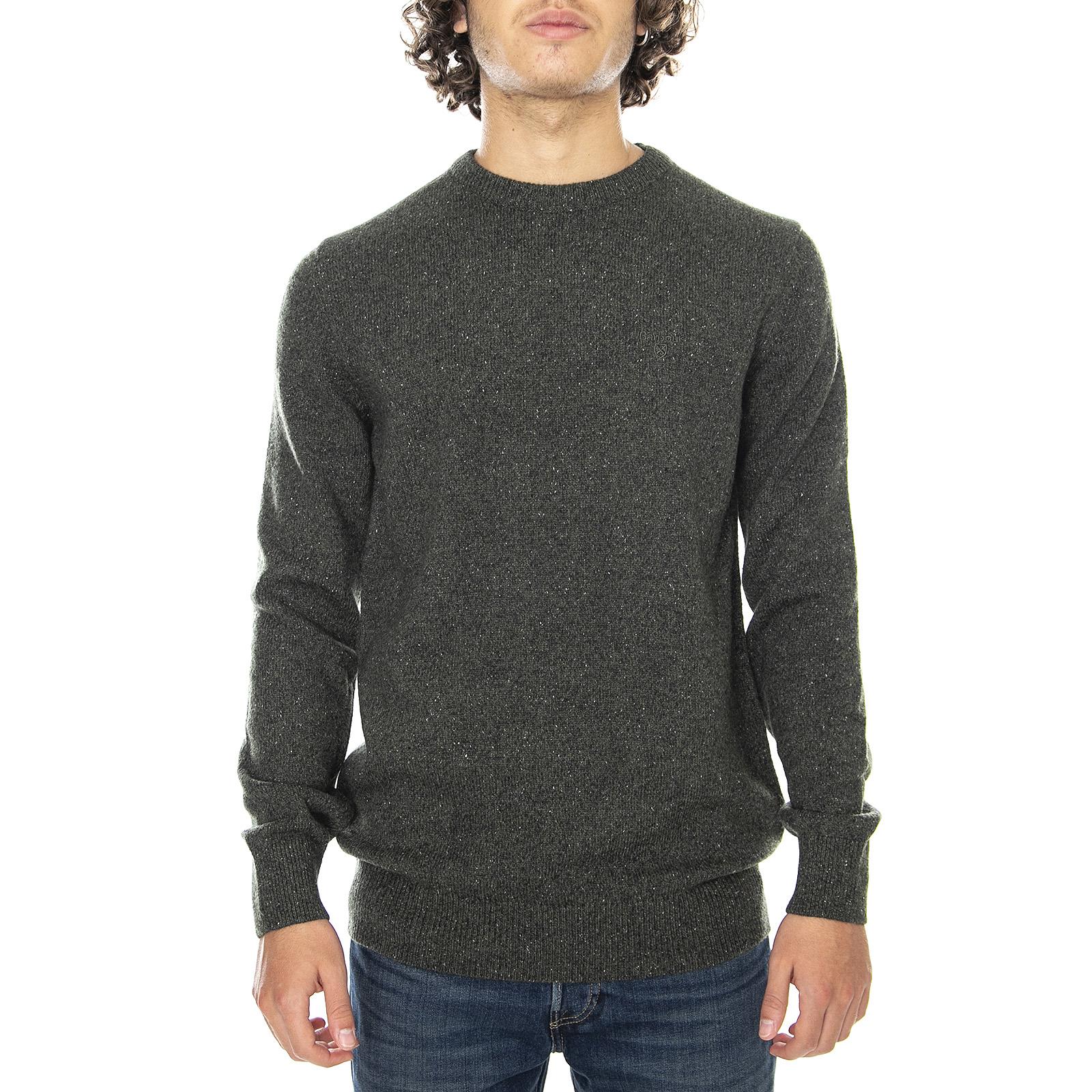 Tisbury Gn79 Crew Sweater - Green - Maglione Girocollo Uomo Verde MKN0844-GN79-FW20  BARBOUR 