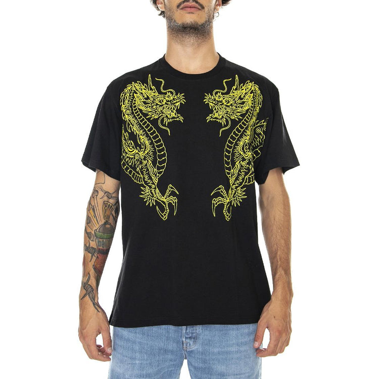 Dragon Tee Black - Maglietta Girocollo Uomo Nera 22WITS24-BLACK  IUTER 
