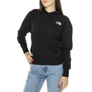 W Essential Hoodie Tnf Black - Felpa con Cappuccio Donna Nera NF0A7ZJDJK31  THE NORTH FACE 