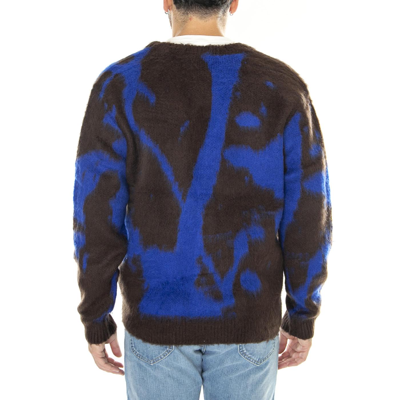 Luka Splatter Cardigan Java Brown Multi - Cardigan Uomo Multicolore 151010033-JVA  OBEY 