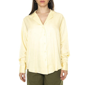 Camisa fluida satinada amarilla Yellow Shirt - Camicia Donna Gialla 11253WILD  WILD PONY 