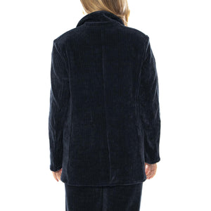 Blazer Pana de Terciopelo -- Giacca Donna Navy Blue 53W/11227 Navy Blue WILD PONY 