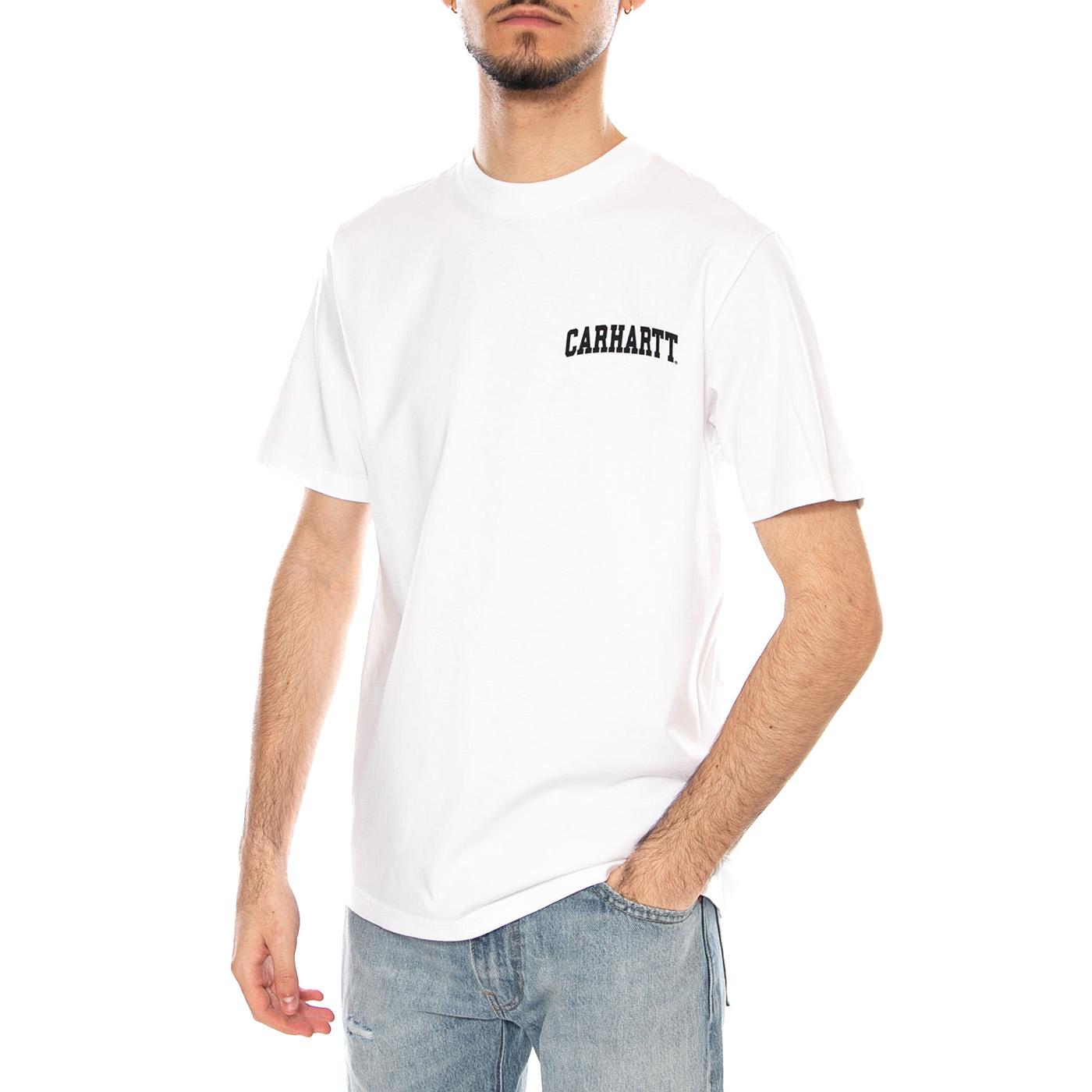 S/S University Script T-Shirt - Maglietta Girocollo Uomo Bianca I036110 00AXX CARHARTT WIP 