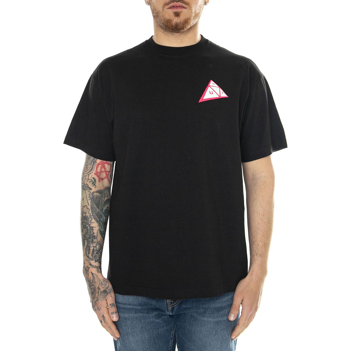 Skewed TT S/S Tee Black - Maglietta Girocollo Uomo Nera TS02174-BLACK  HUF 