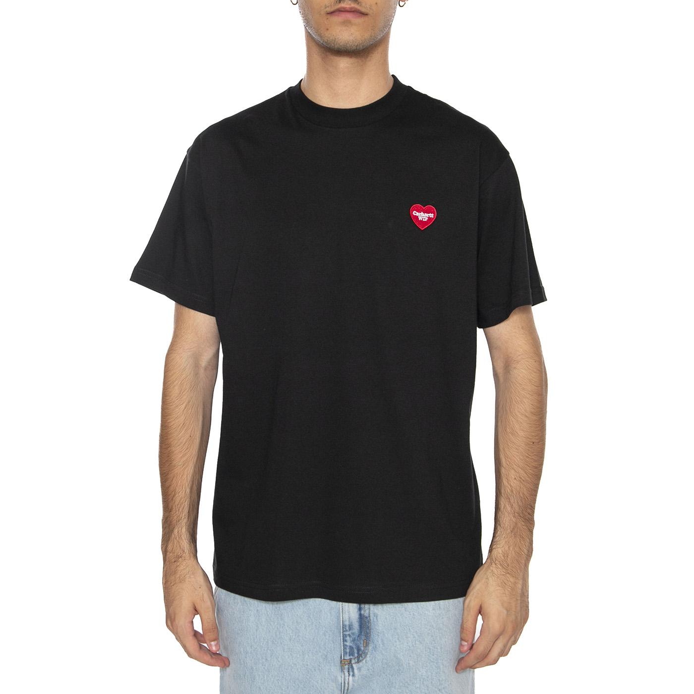 S/S Heart II Hartt T-Shirt Black - Maglietta Girocollo Nera I035203.89XX  CARHARTT WIP 